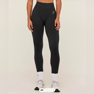 Gymshark Vital Seamless High-Waist Charcoal/Black Leggings No Tag Fits XS/S